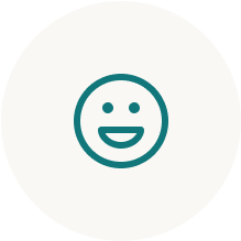 Smiley face icon on a white background