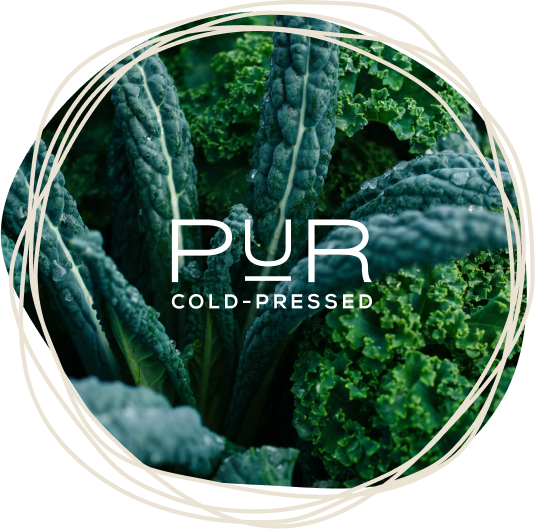 Kale overlayed with the PUR logo