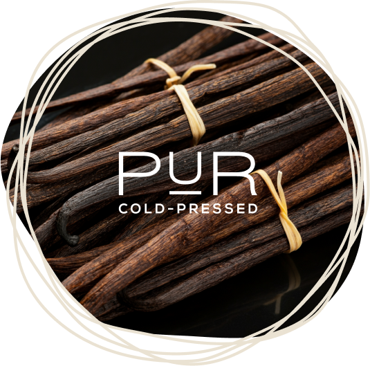 Vanilla sticks overlayed with the PUR logo