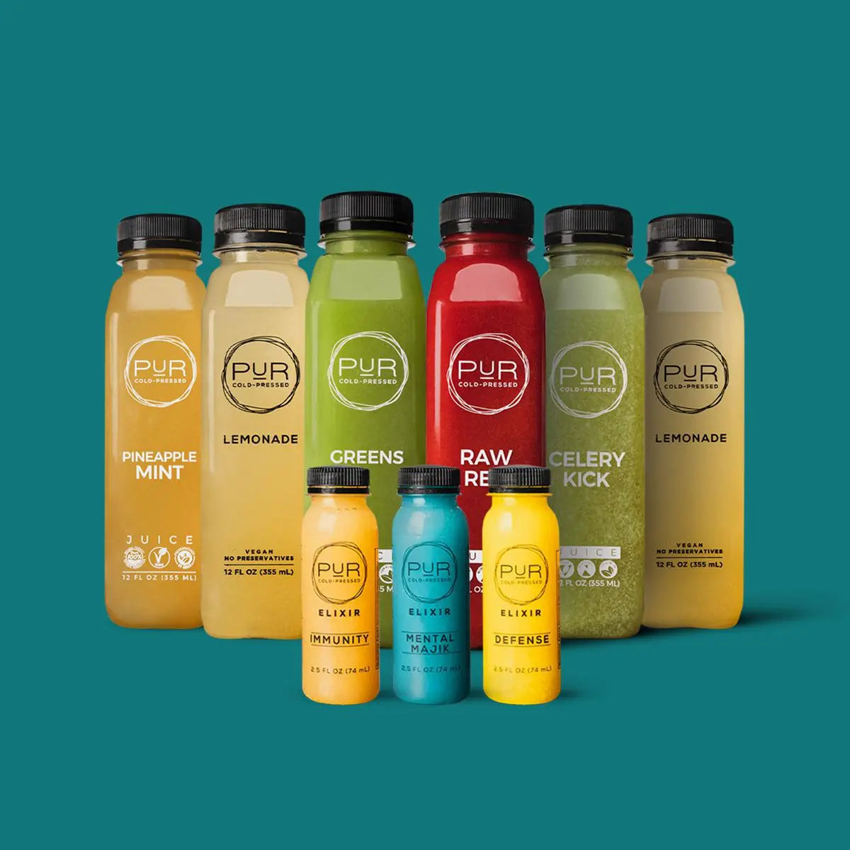 Detox & Wellness Juice + Shots with vitamin C, ginger, cayenne