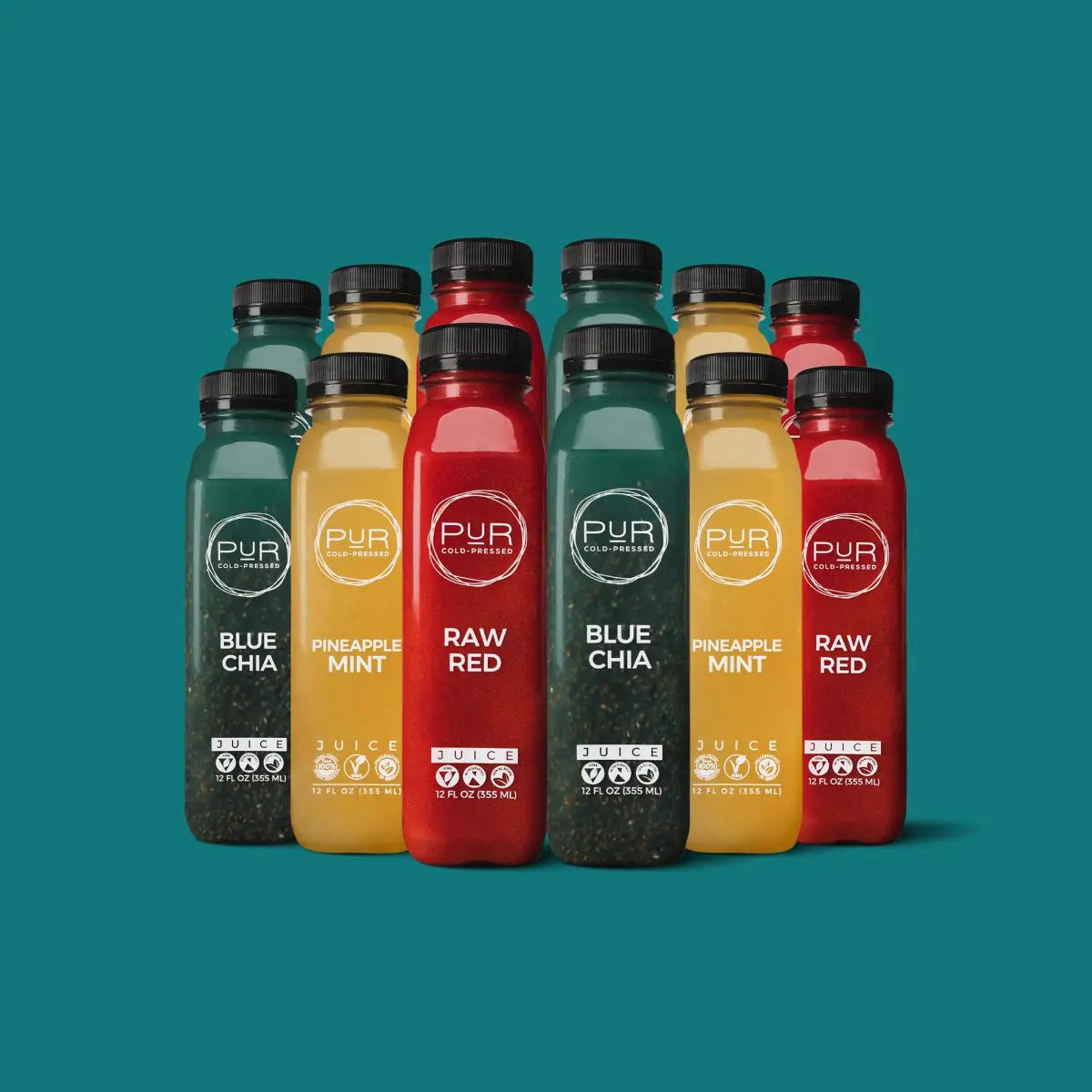 Healthy cold-pressed juices from the Snack Daily Combo Pack.