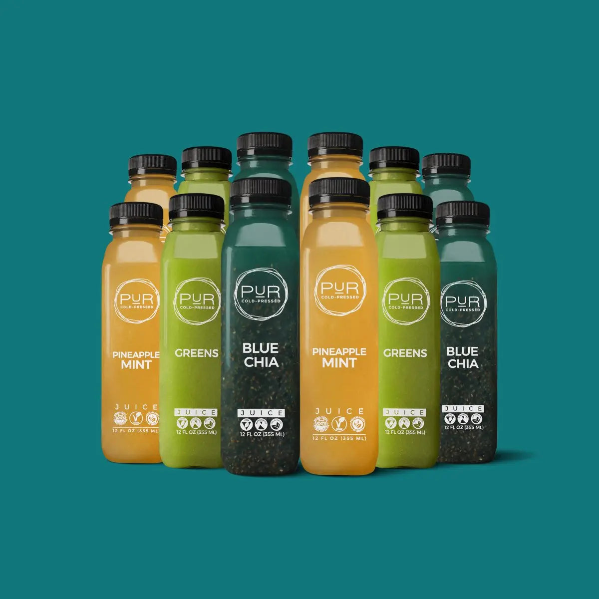 Healthy cold-pressed juices from the Snack Daily Combo Pack.