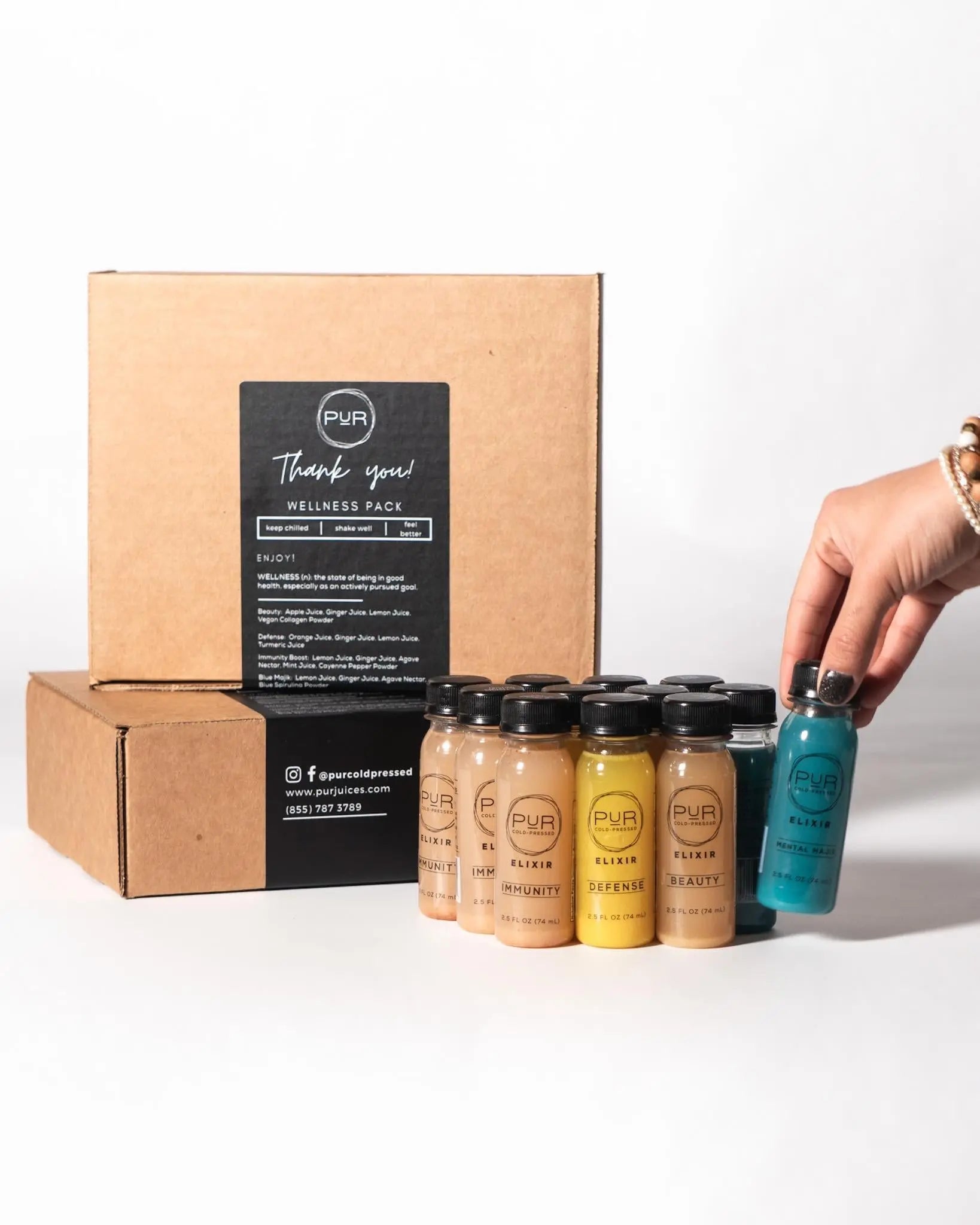 Cold-pressed wellness shots for energy, immunity, & health.