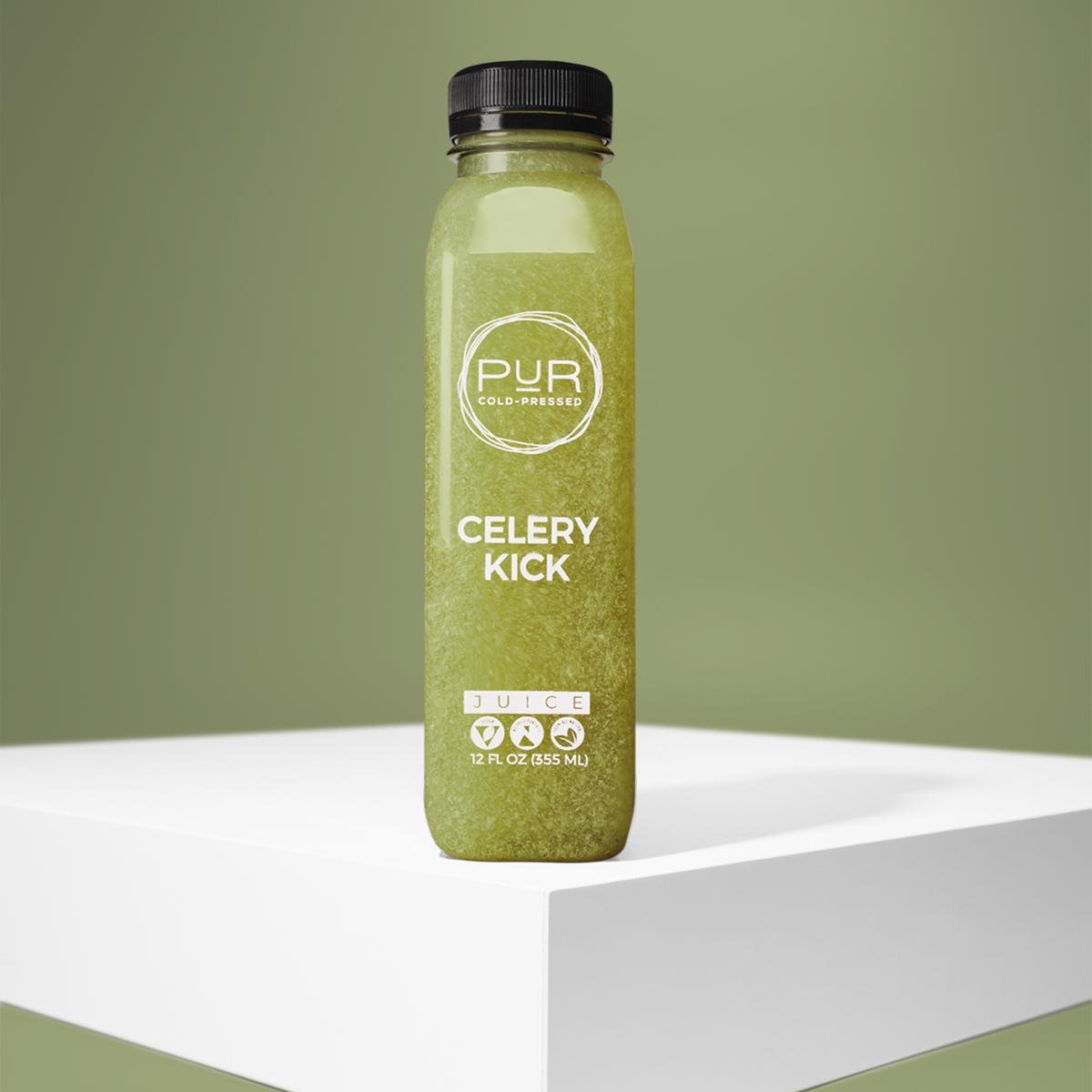 PUR juice cleanse cold pressed juice CELERY KICK COLD PRESSED JUICE Celery Juice Detox | Celery Kick Juice | PUR Individual Juice