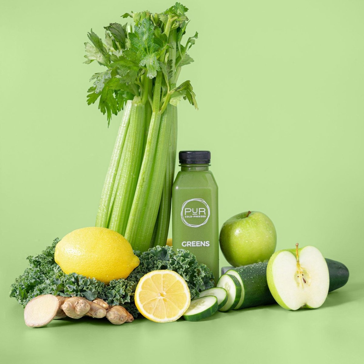 Signature Juice Cleanse PUR Cold Pressed - PUR Cold Pressed Juice - All - All Fruits & Veggies - Assist Weight Loss - Cleanse