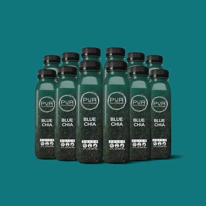 Blue Chia Cold-Pressed Juice with Chia Seeds & Omega-3
