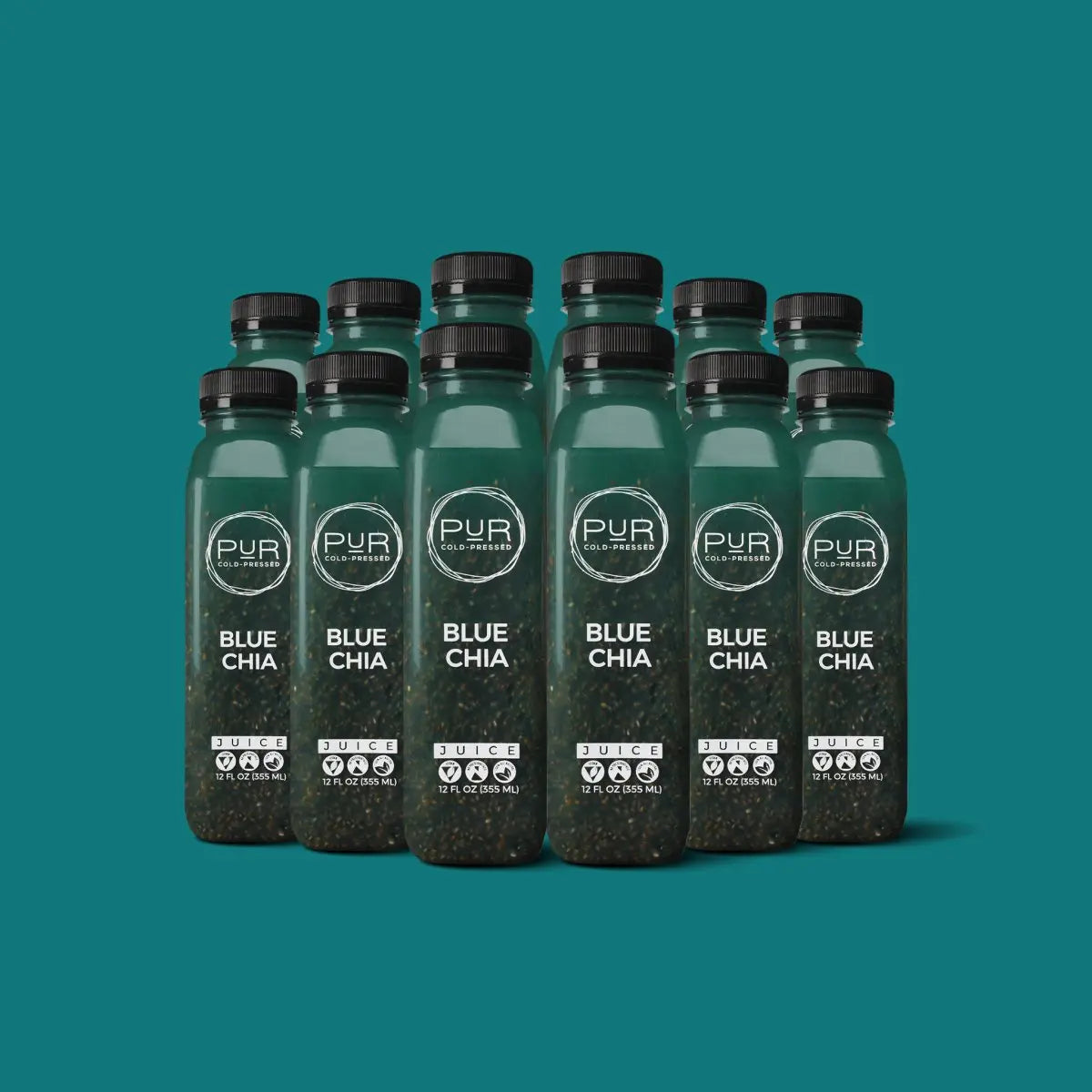 Blue Chia Cold-Pressed Juice with Chia Seeds & Omega-3