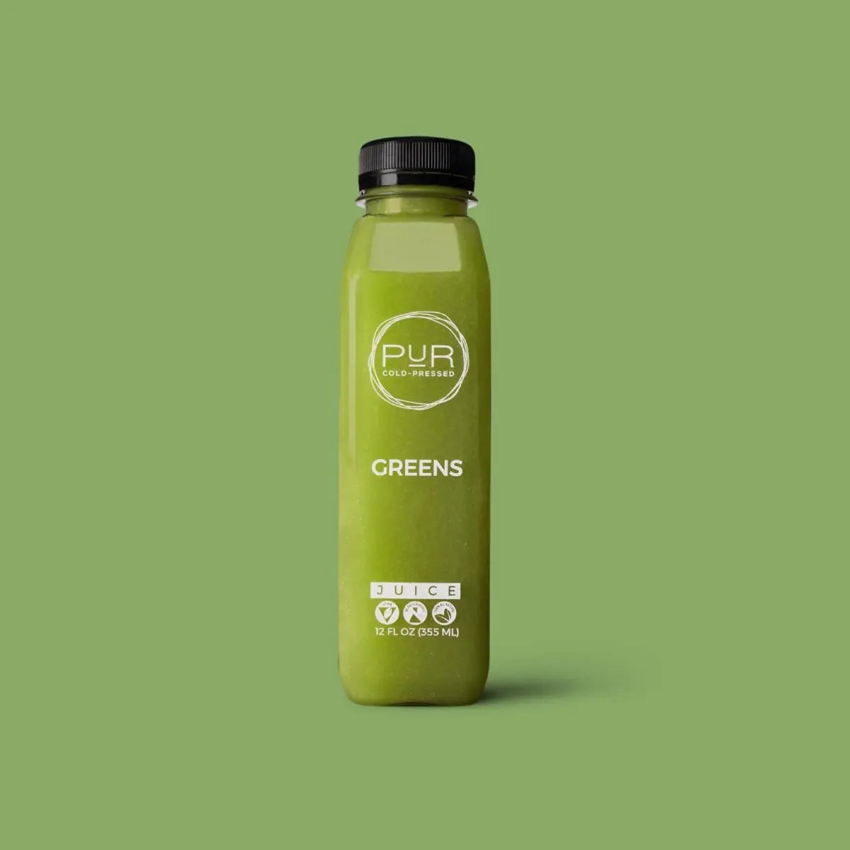 PUR juice cleanse cold pressed juice GREENS COLD PRESSED JUICE BYO-12oz  Individual Juice