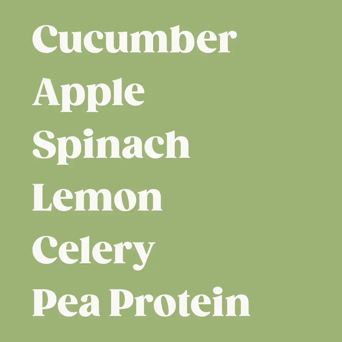 Pur Greens + Protein Cold Pressed Juice with kale & cucumber.