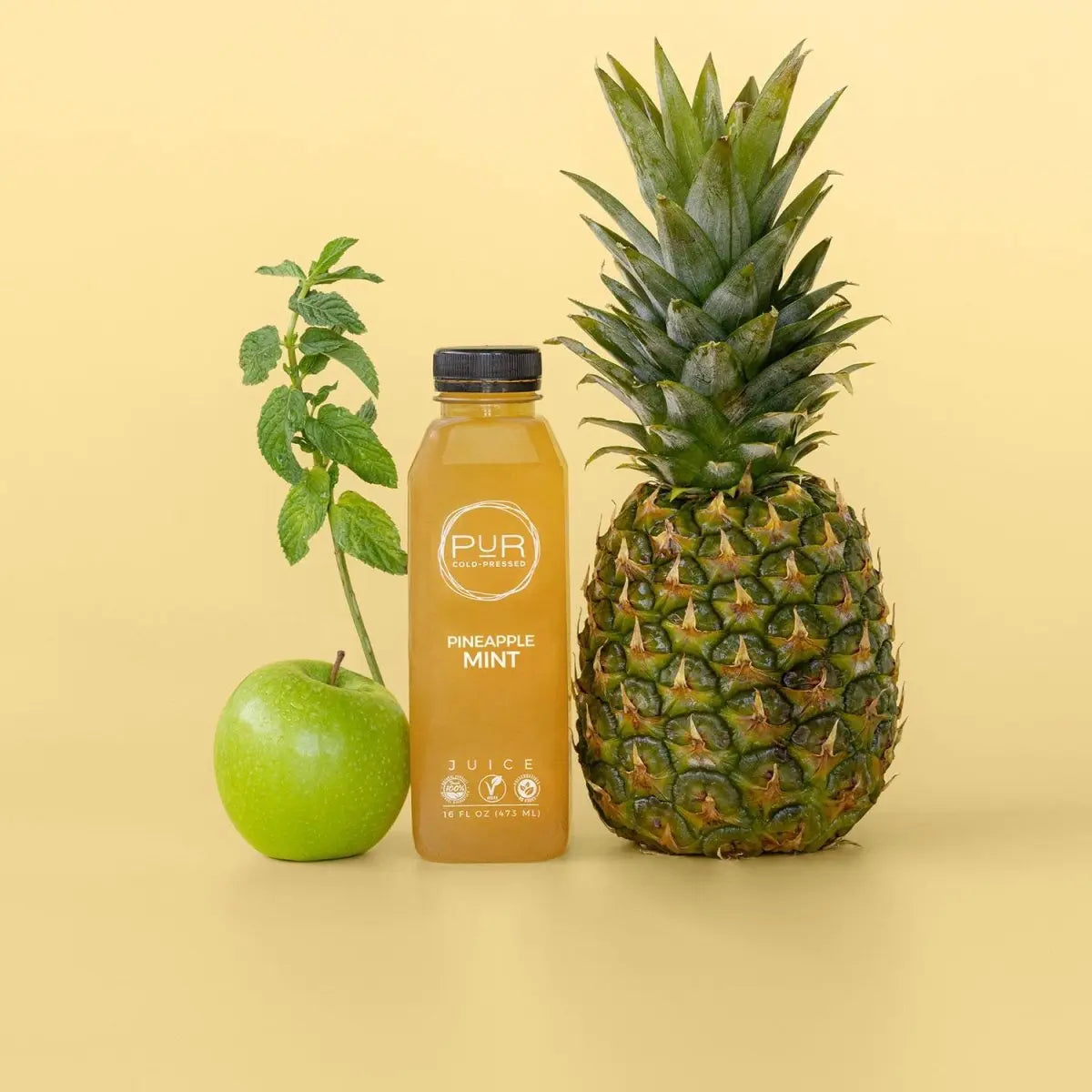 Cold-Pressed Pineapple Mint Juice – Organic Immune Booster