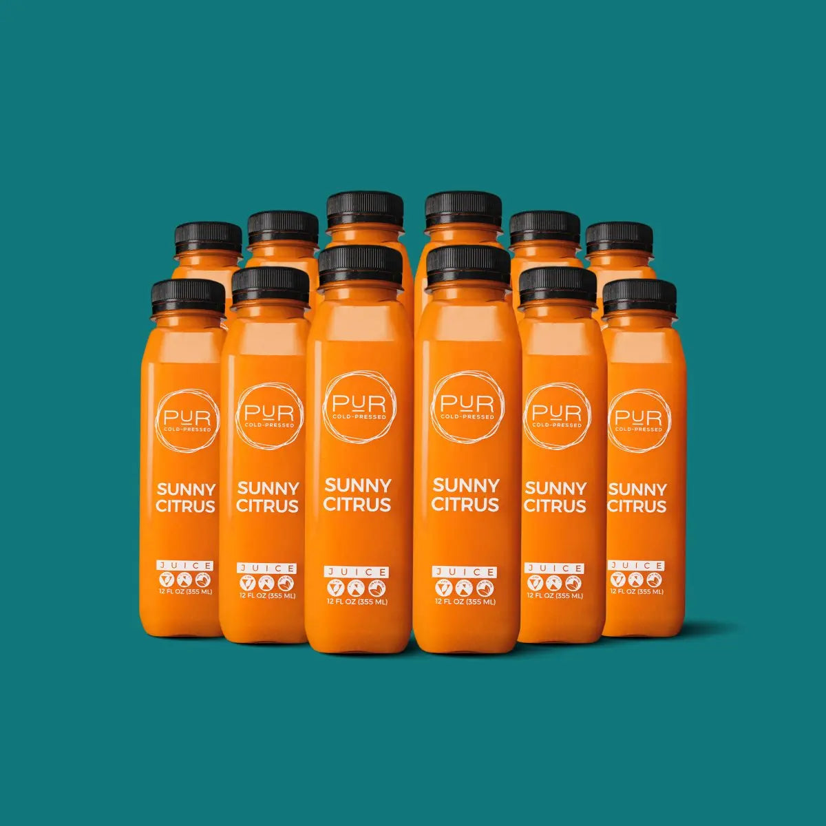 Sunny Citrus Juice Kit – Organic cold-pressed juice bottles.