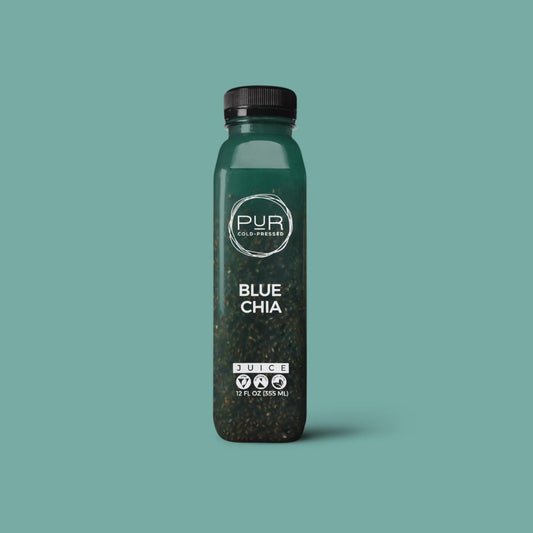 BLUE CHIA COLD PRESSED JUICE BYO-12oz - PUR Cold Pressed Juice