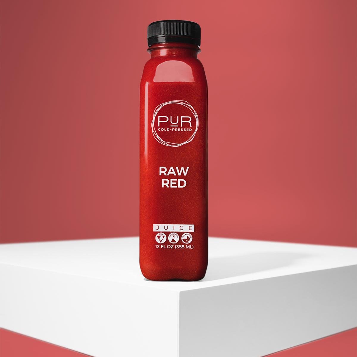 PUR juice cleanse cold pressed juice RAW RED COLD PRESSED JUICE BYO-12oz  Individual Juice