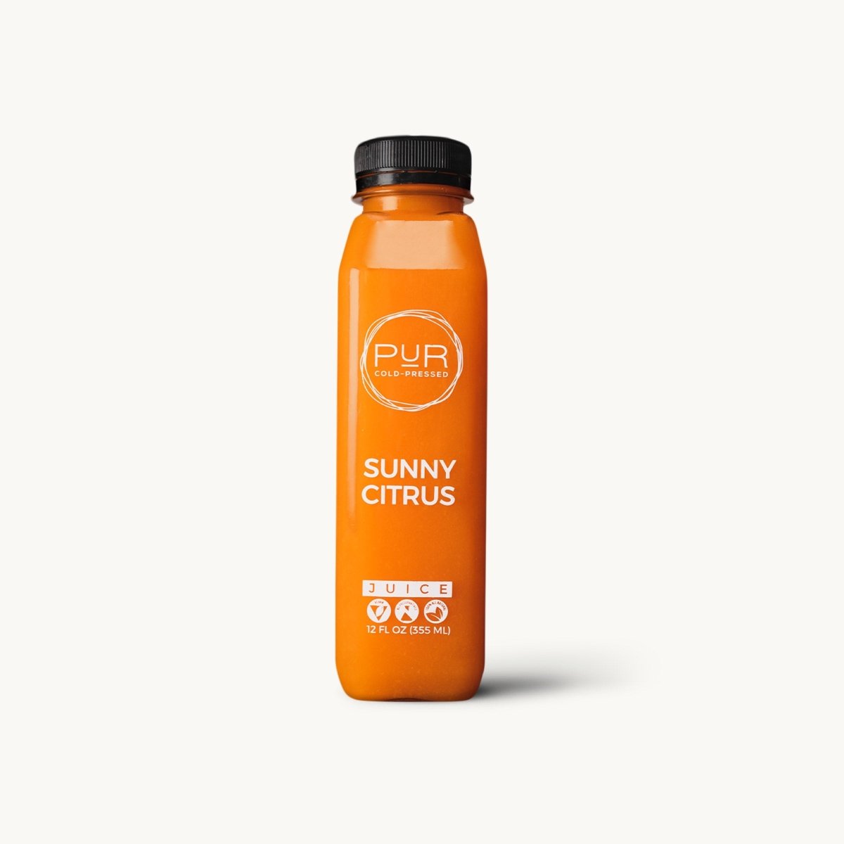 PUR juice cleanse cold pressed juice SUNNY CITRUS COLD PRESSED JUICE BYO-12oz  Individual Juice